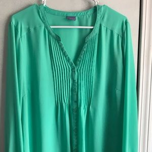 4x$20 Laura Scott Aqua Sheer Blouse Size XL